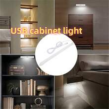 1 件 LED 橱柜下照明，7.87/11.8/15.7/19.68 英寸 LED 灯带，白色 6000K 暖白色 3000K USB LED 灯，小型薄型 LED 柜台照明，适用于厨房/房间/书架/桌子/展示柜 - 5V USB款 - 查看 2