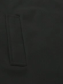 Men's Mid-Length Hooded Trench Coat, Double-Breasted, Casual Solid Color Outerwear For Spring And Autumn - Black - View 4