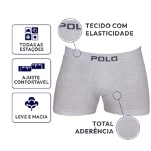 POLO STAR Kit 5 Cuecas Polo 781 Algodão Boxer Sem Costura Sortido