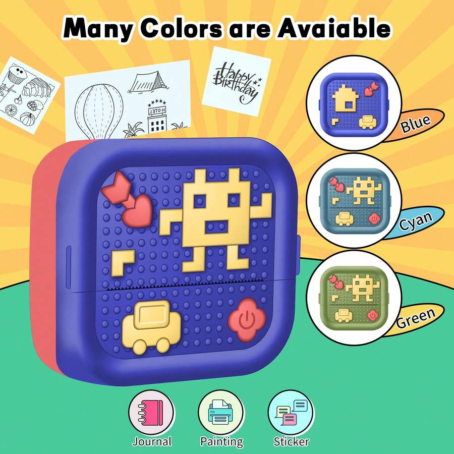 GOTOOGO Mini Printer, Portable Inkless Sticker Maker, Mini Thermal