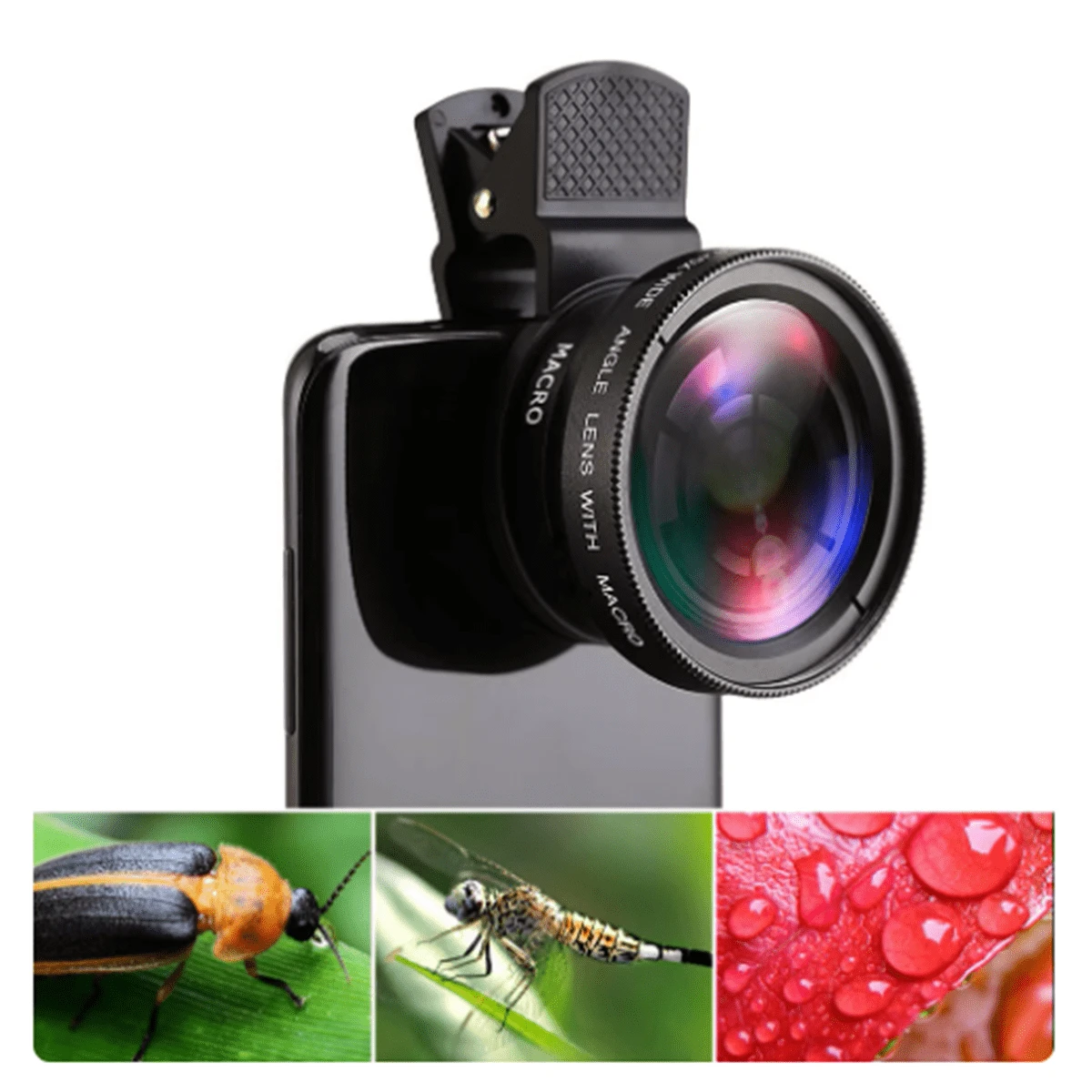 1 Set Of 3-In-1 Camera Lens Clip With Wide Angle Macro Fisheye Lens And External SLR Magnifying Lens, Portable Clip-On Cellphone Lens For Photography (Random Color And Parts, Random Packaging) - Multicolor - View 1