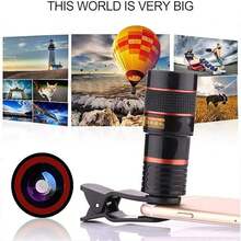 1 Set Of 3-In-1 Camera Lens Clip With Wide Angle Macro Fisheye Lens And External SLR Magnifying Lens, Portable Clip-On Cellphone Lens For Photography (Random Color And Parts, Random Packaging) - Multicolor - View 2