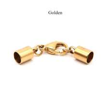 1pc Stainless Steel Leather Connection Clasps Round Hole 1.5-10mm Bracelet Necklace End Cap Connection Hooks DIY Jewelry Making