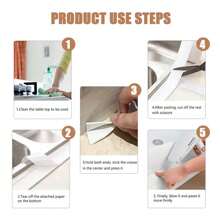 1 rollo de tira de sellado impermeable de PVC, tira de sellado removible multiusos, tira autoadhesiva para grietas de fregadero y estufa, cinta selladora para esquinas de cocina, baño y bañera, decoración del hogar y baño, decoración de otoño, de vuelta a la escuela