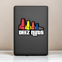 1PC Funny 'Deez Nuts' Electrician Sticker | Waterproof Vinyl Sticker For Toolbox, Hard Hat, Car, Laptop, Water Bottle | Hilarious Wire Nut Meme Sticker | Gag Gift For Electricians And Tech Enthusiasts | Durable, Weatherproof Sticker - Multicolor - View 7