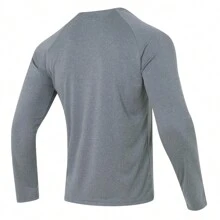 Under Armour Velocity LS 长袖T恤，男士运动健身训练篮球跑步骑行速干宽松打底衫 - 灰色 - 查看 2