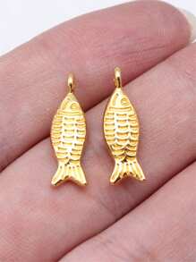 15 件/袋 20x6 毫米鱼形吊坠，适用于 DIY 珠宝制作 DIY 耳环、项链、手链、钥匙扣制作