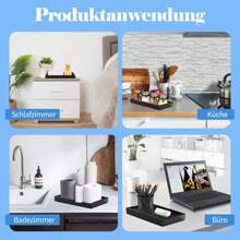 Khay đựng đồ trang điểm phòng tắm, Khay đựng xà phòng mini, Khay đựng nước hoa bằng gốm, Khay hình chữ nhật đựng đồ trang sức và nến, Đĩa đựng xà phòng, Hộp đựng đồ phòng tắm, Bồn rửa nhà bếp, Khay hẹp, Khay đựng đồ đa chức năng - Nhiều màu - Xem 5