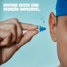 Oculos de Natação Piscina Praia Aulas de Natação Proteção Mergulho - Kit c/ 2 (PRETO) - Visão 6