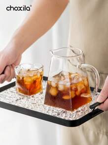 choxila 1 pieza Jarra de café de vidrio, Cafetera de goteo, Tetera transparente para hacer café manualmente para compartir, Tetera de gran capacidad para el hogar, Accesorios de café para volver a la escuela