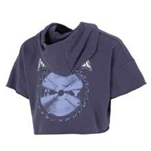 Under Armour Áo nỉ trùm đầu tay ngắn dành cho nữ - Áo lót thoáng khí thoải mái rộng rãi hợp thời trang 1376296-558 - Thép cường lực // Summit White - Xem 2