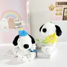 Miniso Muñeco de peluche del personaje Snoopy de 5 pulgadas - Colgante decorativo para bolso de mano, bolso de hombro, billetera, mochila, mochila escolar, llavero - Amarillo - Ver 6