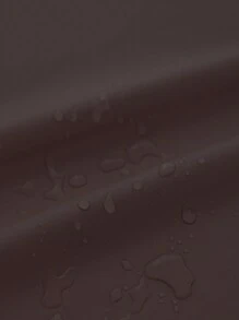  1pc Round Solid Color Waterproof Tablecloth, Simple Style, Oil-Proof, Dust-Proof, Table Cover Protector, Suitable For Desk, Dining Table, Coffee Table,Kitchen And Dining Room,Home Decor - Coffee Brown - View 5