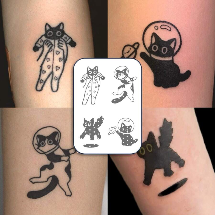 1 Kit Revolutionary Technology Tattoos, SemiPermanent Tattoos, Black