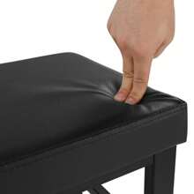 SONGMICS Shoe Bench, 3-Tier Shoe Rack For Entryway, Storage Organizer With Foam Padded Seat, Faux Leather, Metal Frame, For Living Room, Hallway, 12.2 X 31.9 X 19.3 Inches, Black - 黑色 - 查看 4