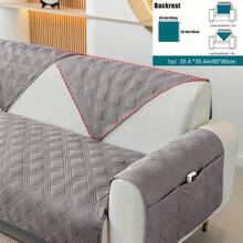 1pc Solid Color Waterproof Sofa Cover, Non-Slip Pet Sofa Protector, Sofa Slipcover, Home Decor For Bedroom, Office, Living Room (Sold Individually, Armrest And Backrest Need To Be Purchased Separately)