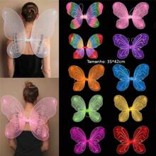 Fairy Butterfly Wing Costume With LED Complete For Children - Carnival Party. - 4pc PURPLE Plain Tulle Set - View 2