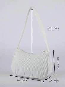 Plain Elegant Lightweight Shoulder Bag Suitable For Ladies Everyday Commute In Spring And Summer Valentines - White - View 2