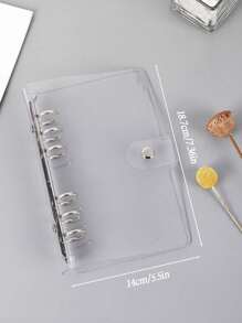 1 Caderno Criativo, PVC, Fichário Tátil de Folhas Soltas, Capa de Caderno Transparente para Anotações, De Volta às Aulas, Material Escolar