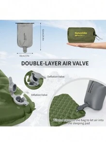 Naturehike Materassino gonfiabile ultraleggero 4.6" per campeggio, tappetino da letto per tutte le stagioni - Multicolore - Visualizzare 5