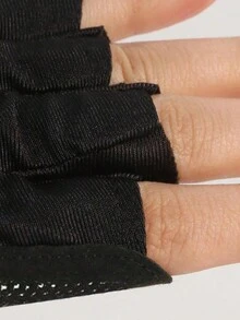 1 đôi Găng tay không ngón, Thích hợp cho việc tập Yoga, Yoga, Phòng tập thể dục, Thể thao ngoài trời, Tập tạ - màu đen - Xem 3