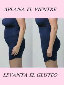 Panties moldeadoras, con faja reductora de cintura con control doble para barriga, con levanta glúteos y cierre de ganchos ajustables - Negro - Ver 3
