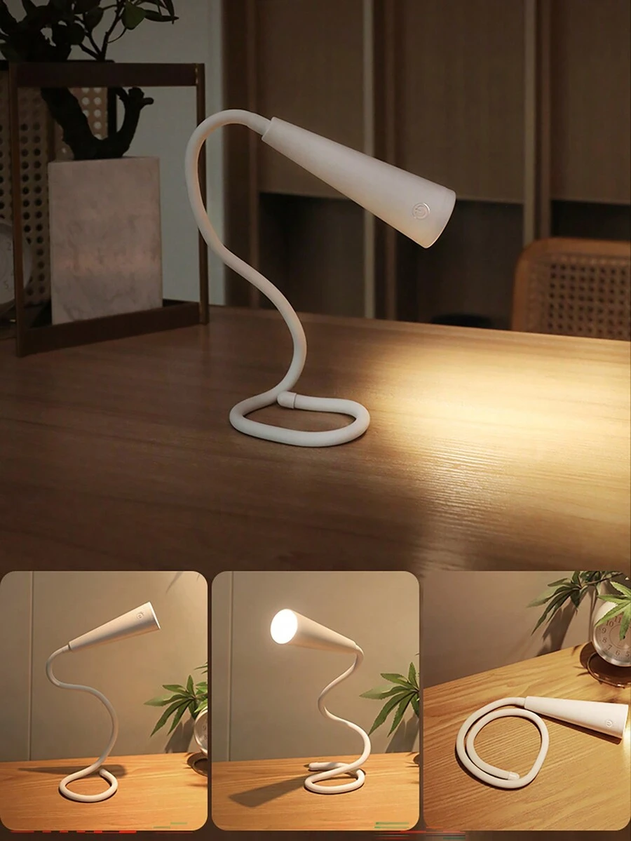 LED创意折叠灯可充电软管暖光白光轻便书灯，软管和灯管可分开使用便携式手电筒 - 3 in 1 Light Colors - 查看 1