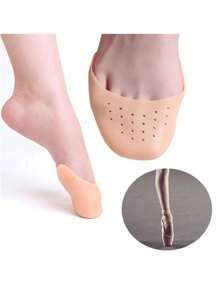 2pcs Silicone Half Toe Pads For Women, Forefoot Cushions For High Heels, Dance Shoes, Shock Absorbing, Anti-Slip Foot Protector