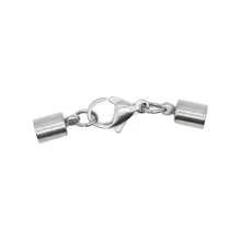1pc Stainless Steel Leather Connection Clasps Round Hole 1.5-10mm Bracelet Necklace End Cap Connection Hooks DIY Jewelry Making
