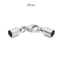 1pc Stainless Steel Leather Connection Clasps Round Hole 1.5-10mm Bracelet Necklace End Cap Connection Hooks DIY Jewelry Making