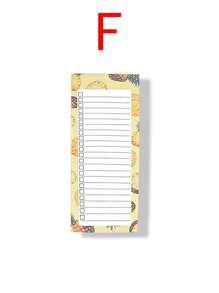 1 paquete/7 piezas Bloc de notas magnético grande para listas de la compra, listas de tareas pendientes y recordatorios - con respaldo magnético resistente, diseño de frutas, 50 hojas/paquete, mejor regalo - Multicolor - Ver 11