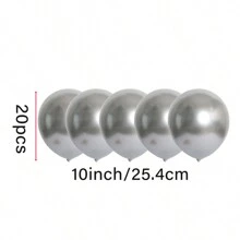 WellParti 57pcs Metallic Silver Balloon Chrome Balloon Silver Balloon Garland Kit For Birthday22 Birthday,Balloons,Silver Balloons,Silver Tinsel,Birthday Party Stuff,Sneaker Ball Party Decorations