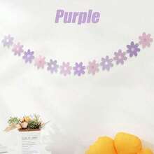 1/2Pcs Daisy Boho Banner Party Decorations, Groovy Party Favors White Daisy Decor Spring Flower Garland Daisy Paper Cutouts For Indoor Outdoor Girls Shower Birthday Party Supplies - Multicolor - View 9