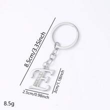 1 pièce Porte-clés pendentif en métal avec 26 lettres strass, style coréen minimaliste. Porte-clés de voiture, accessoire de sac à la mode, petit cadeau, cadeau pour elle, cadeau pour femme