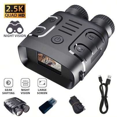 2.5K Binocular Night-Visions Device 10X Binocular Day Night Use Photo Video Taking Digital Zoom For Hunting Boating, Battery Powered (Included 2000mAh);Thansgiving Christmas Gift