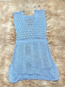 Angel LZ Mode Women's Sleeveless Beach Dress - Màu xanh lam - Xem 2