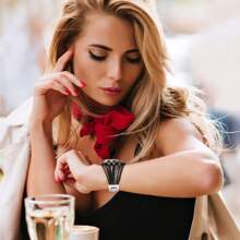 Dây đeo đồng hồ đính hạt 20mm tương thích với Samsung Galaxy Watch 4/5 Band/Active 2 Band 40mm 44mm/Galaxy Watch 5 Pro Band/Watch 3 41mm/Watch 4 Classic 42mm 46mm, Dây đeo đồng hồ Boho Dây đeo đồng hồ thông minh cho nam nữ - màu đen - Xem 3