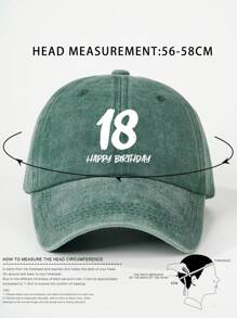 1 件定制印花年龄祝福水洗棒球帽，可调节防晒休闲帽适合春季、秋季、旅行、海滩成人返校冬季礼物创意男孩女孩情人节