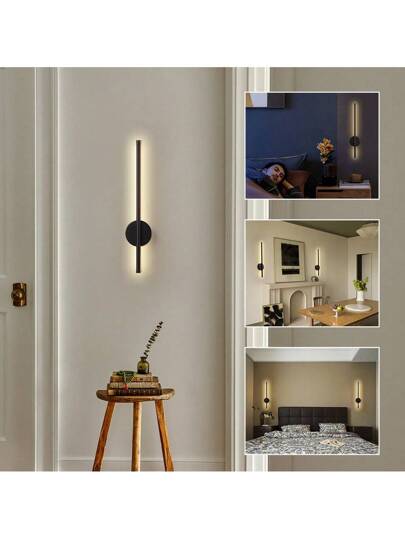 Nordic LED Wand Lamp Home Fixtures Remote Control Charging Bedside Minimalist Rechargeable Three s(Battery Capacity Claimed: 4000mAh) Of Verlichting Aluminium ation No Wiring Required Easy To Adjust Drilling Installation Living Room Kitchen Isl Bedroom view 5