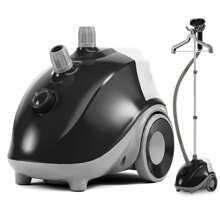 Sweetcrispy Standing Garment Steamer, 1500W Powerful Steamer For Clothes With Roll Wheels, 1.7L Water Tank For 55 Min Continuous Steaming, Professional Wrinkle Remover Heats In 45 Seconds Black - 美規B型插(110-127V) - 查看 2