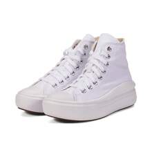 Converse Chuck Taylor de caña alta con cordones para mujer, color blanco, temporada 2025, 568498C - Blanco - Ver 6