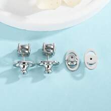 Earring Lifter Backs, Button Pierced Earring Backs For Droopy Ears Large Locking Earring Support Backings Replacements For Heavy Earrings Flat Earring Backers For Studs