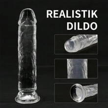 Set economico di 7 misure di fallo in gel trasparente con ventosa, pene in jelly, giocattolo erotico femminile per sesso anale, morbido masturbatore clitorideo e vaginale
