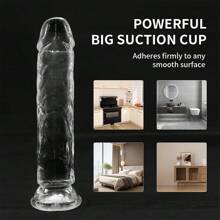 Set economico di 7 misure di fallo in gel trasparente con ventosa, pene in jelly, giocattolo erotico femminile per sesso anale, morbido masturbatore clitorideo e vaginale