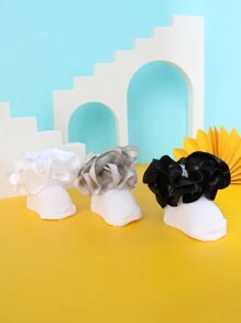 1 双儿童/幼儿女孩 3D 花卉荷叶边袜子 - 白色 - 查看 3