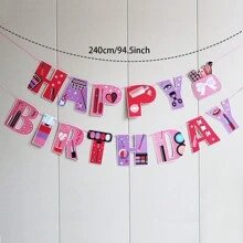 6/10/20/30 pièces Ballons/Banderoles, Fanions, Décorations pour fête de jeunes filles, Enterrement de vie de jeune fille, Anniversaire - Ballons, Pinceaux de maquillage, Miroirs, Rouges à lèvres, Noël