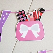 6/10/20/30 pièces Ballons/Banderoles, Fanions, Décorations pour fête de jeunes filles, Enterrement de vie de jeune fille, Anniversaire - Ballons, Pinceaux de maquillage, Miroirs, Rouges à lèvres, Noël