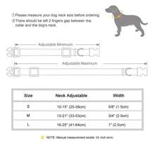 Customized Printed Cactus & Dog Engraved Nylon Personalized Pet Collar, Adjustable & Anti-Lost