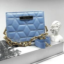 Women's Small Vancouver Crossbody Bag For Party Wedding Graduation Clubbing Thick Chain Strap Luxury - 藍色 - 查看 2