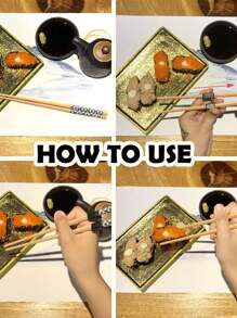 1/3/5/10PCS Beginner Plastic Chopstick Holder, Solid Color Reusable Chopstick Helper, Beginner Training Aid Tool, Suitable For All Ages, Reusable Kitchen Accessories, Help You Master The Use Of Chopsticks, Food Service Tools And Utensils.Christmas Gift - Black - View 3